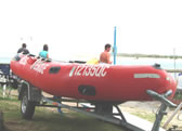 Inflatable Rescue Boat on Trailer