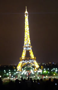 Tower lit up