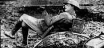 Soldier in trenches