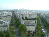 view from top of Arc de Triomphe