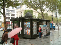Newspaper kiosk