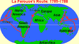 Route taken by La Perouse
