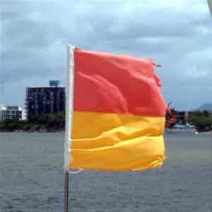 drapeau joune et rouge