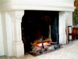 Hearth in room at Chambord