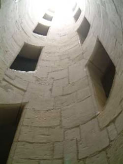 Interior of double helix staircase