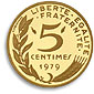 5 centime coin