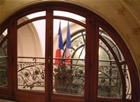 Tricolore inside Opera House in Vichy