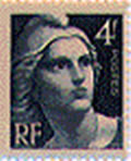 Marianne on a stamp