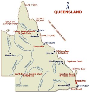 map Queensland