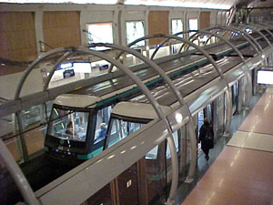new metro train and platform