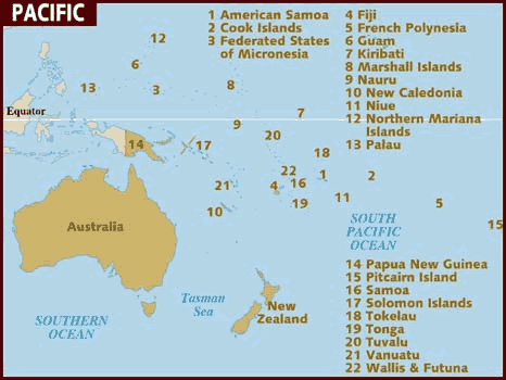 Map  of Pacific area