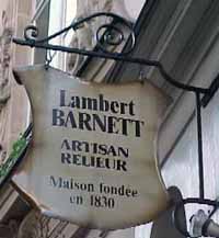 Relieur or shop selling old books