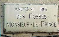 Old name plate for street