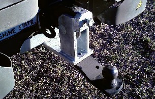 Tow adapter, so regular trailer can be towed with a pintle hook