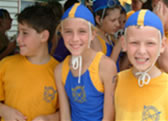 Group junior lifeguards