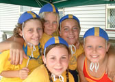 Happy junior lifeguards